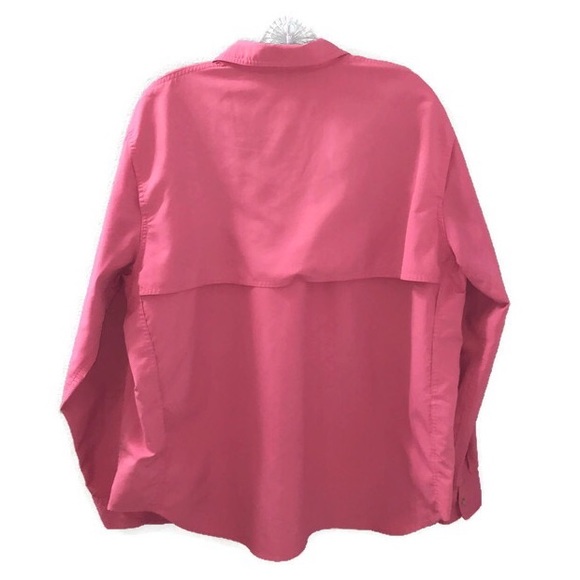 Coolibar Pink Coolmax Mesh UPF 50+ Button Up Shirt - Picture 2 of 7